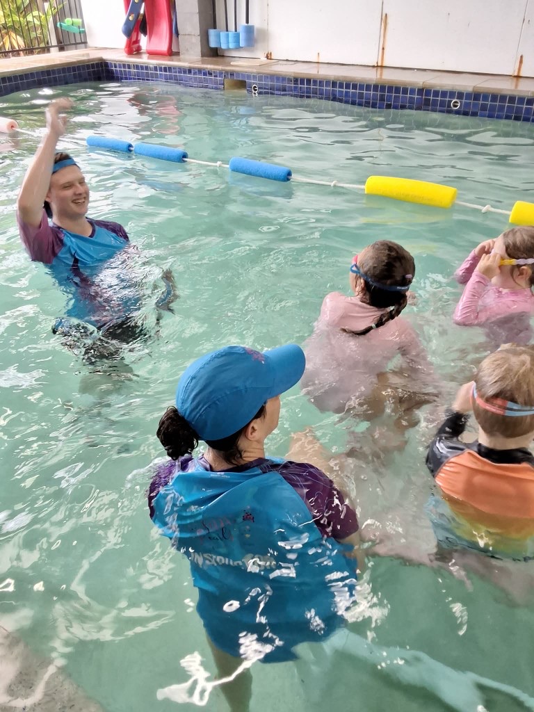 Swim lesson in the indoor pool