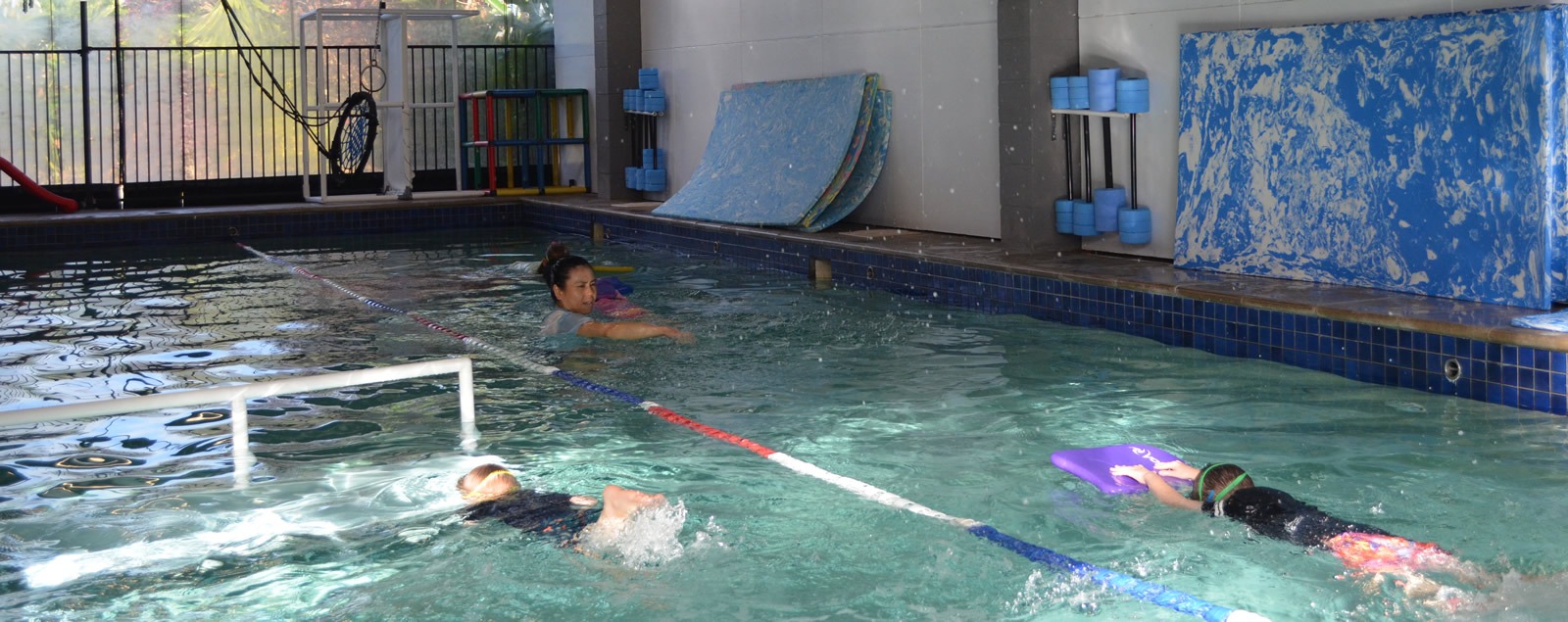 Heated indoor pool at Little Pearls Swim School